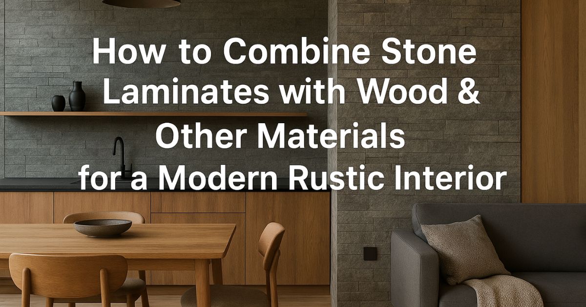 How to Combine Stone Laminates with Wood & Other Materials for a Modern Rustic Interior