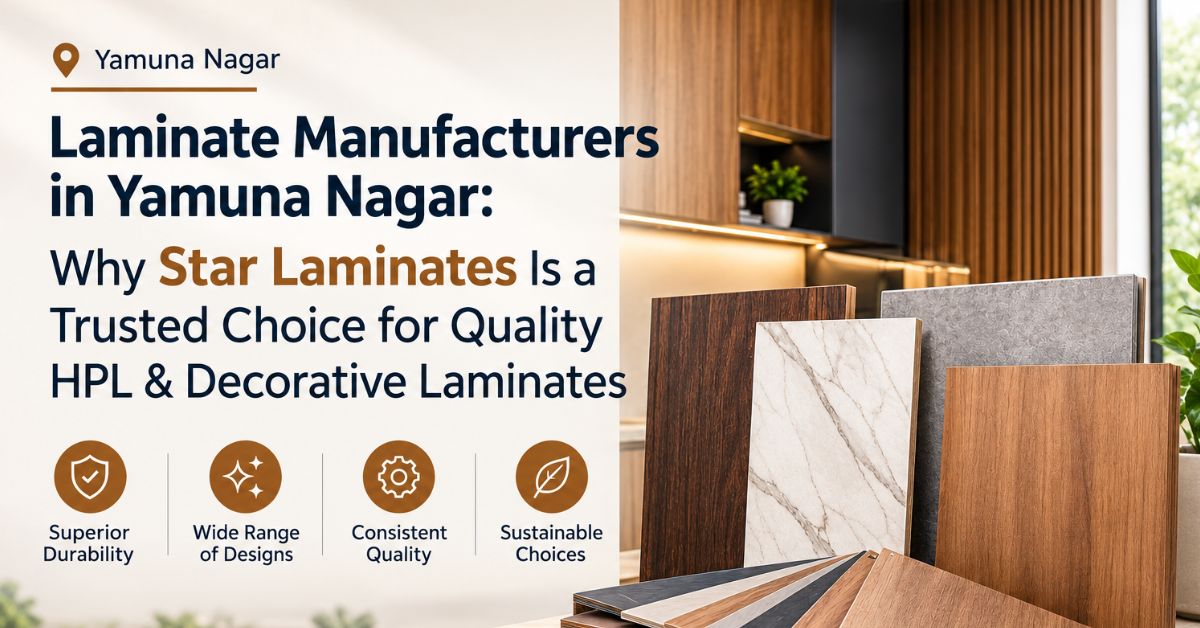 Laminate Manufacturers in Yamuna Nagar: Why Star Laminates Is a Trusted Choice for Quality HPL & Decorative Laminates